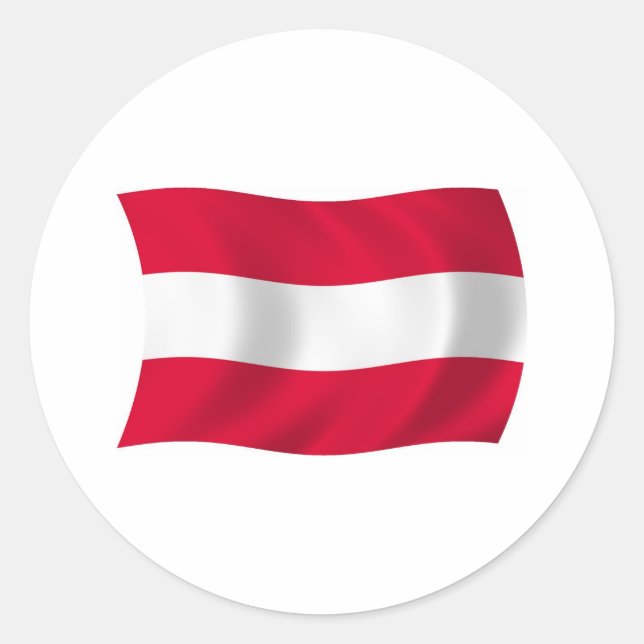 Österreich Flaggenaufkleber Runder Aufkleber (Vorderseite)