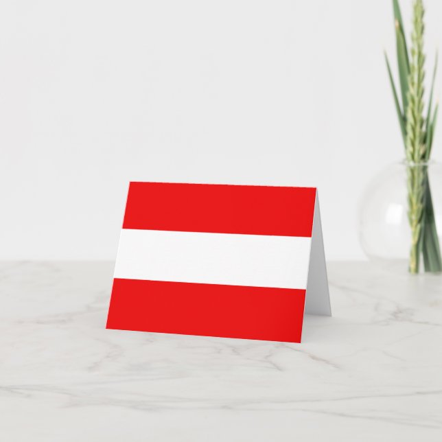 Österreich - Flaggennotecard Karte (Vorderseite)