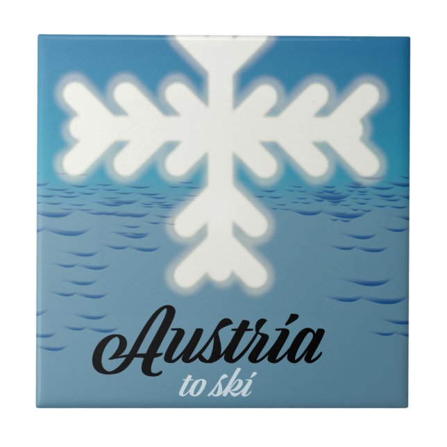 Österreich für Ski Fliese (Vorderseite)