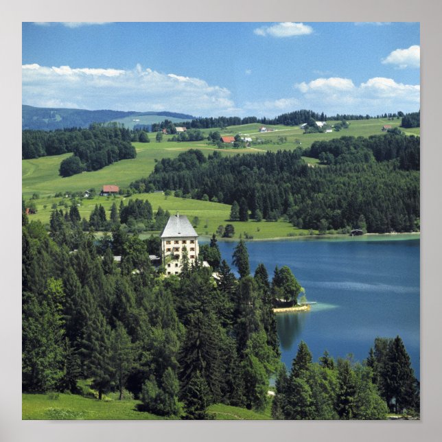 Österreich, Fuschl. Schloss Fuschl Castle Poster (Vorne)