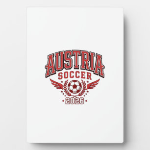 Österreich Fußball 2026 Fußball Fett Land Typograf Fotoplatte