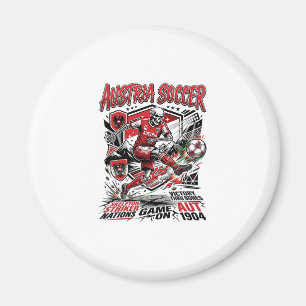 Österreich Fußball Skelett Stürmer Nationen Poster Magnet