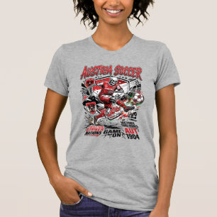 Österreich Fußball Skelett Stürmer Nationen Poster T-Shirt