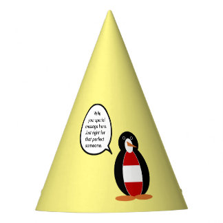 Österreich - Gespräch mit Frau Penguin Personalisi Partyhütchen