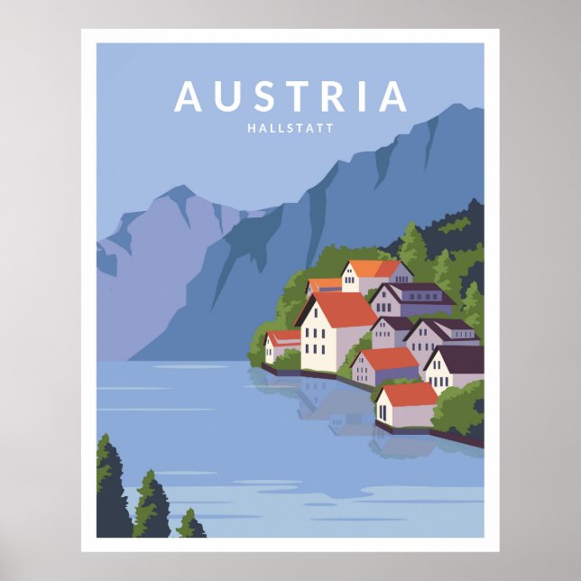 Österreich Hallstatt Poster (Vorne)