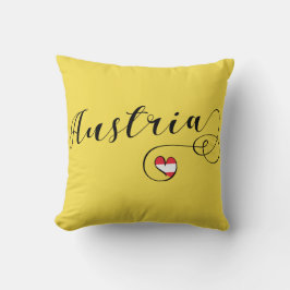 Österreich Heart Throw Cushion, Wien Kissen