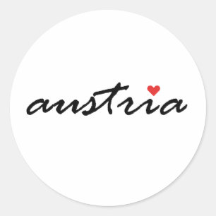 Österreich, I Liebe Österreich Runder Aufkleber