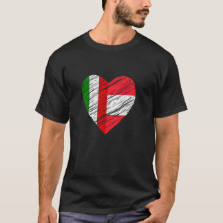 Österreich Italien Herz Italienische Flagge Österr T-Shirt