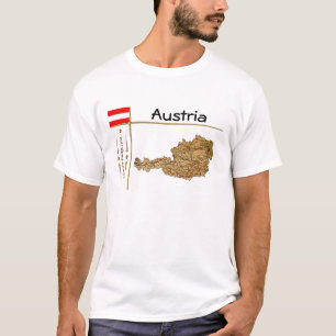 Österreich Karte + Flagge + T - Shirt