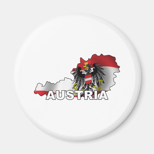 Österreich Karte Magnet (Vorne)