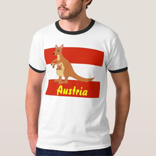 Österreich, Land der Kängurus T-Shirt (Vorderseite)