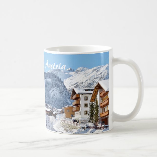 Österreich, Lech morgens Arlberg - Andenken-Tasse Tasse (Rechts)