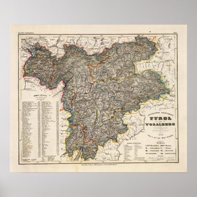 Österreich, Liechtenstein Poster (Vorne)