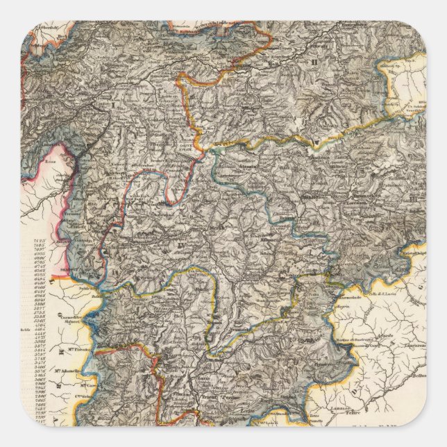 Österreich, Liechtenstein Quadratischer Aufkleber (Vorderseite)