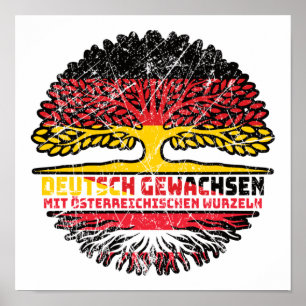 Österreich Österreichisch Deutsch Deutschland Baum Poster