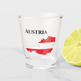 Österreich - Österreichische Flag-Karte Schnapsglas