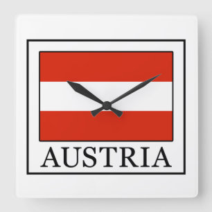 Österreich Quadratische Wanduhr