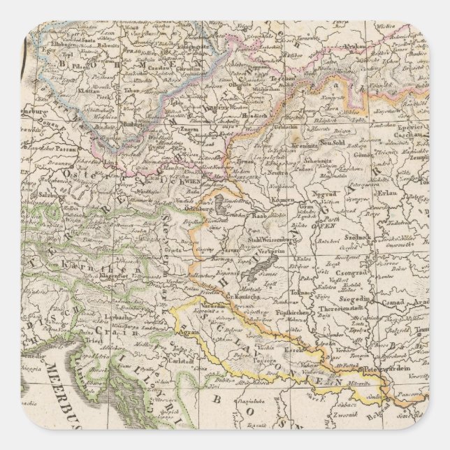 Österreich Quadratischer Aufkleber (Vorderseite)