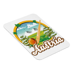 Österreich Retrologo Magnet