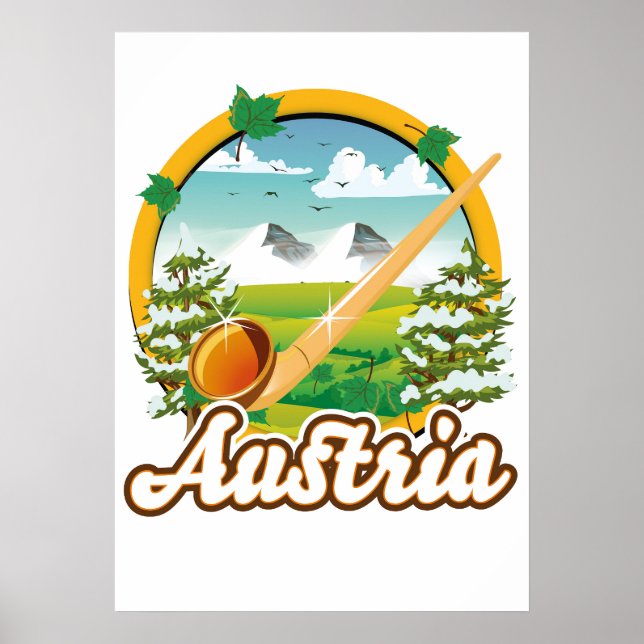 Österreich Retrologo Poster (Vorne)
