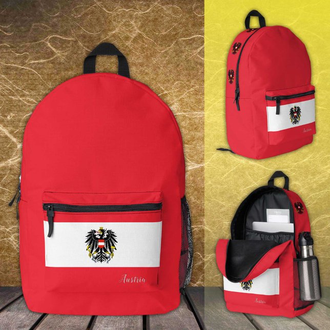 Österreich, Rucksack, österreichische Flagge, Embl Bedruckter Rucksack (Von Creator hochgeladen)