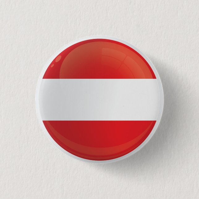 Österreich Runde Icon-Flagge Button (Vorderseite)