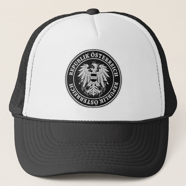 Österreich-RundEmblem Truckerkappe (Vorderseite)