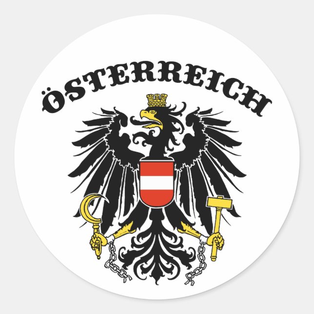 Osterreich Runder Aufkleber (Vorderseite)