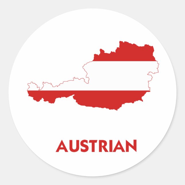 ÖSTERREICH RUNDER AUFKLEBER (Vorderseite)