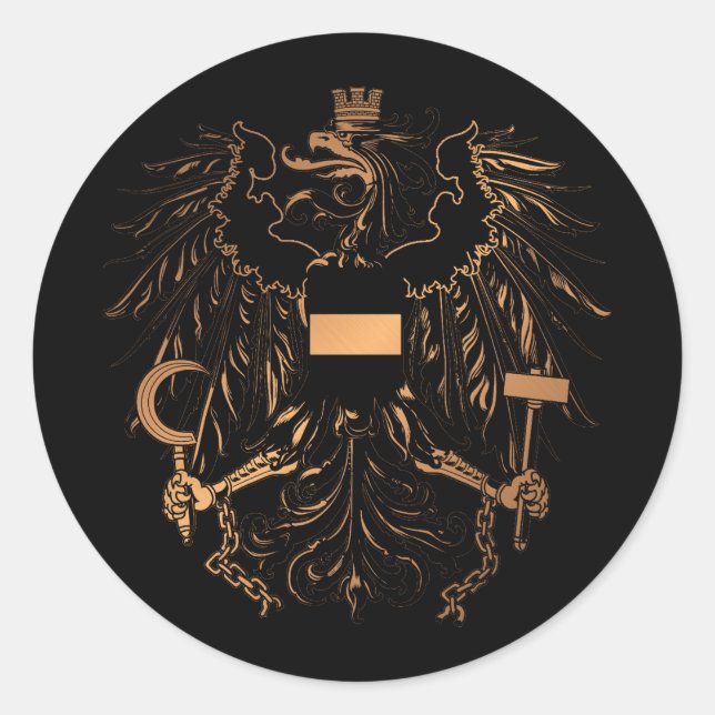 Österreich Runder Aufkleber (Vorderseite)