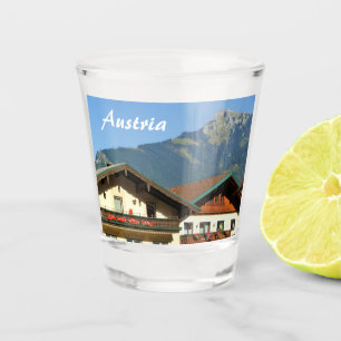 Österreich Salzkammergut mit Schafberg Schnapsglas