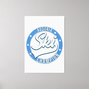 Österreich Schi-Champion Logo Leinwanddruck