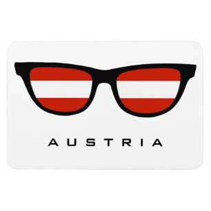 Österreich Shades benutzerdefinierte Text- und Far Magnet