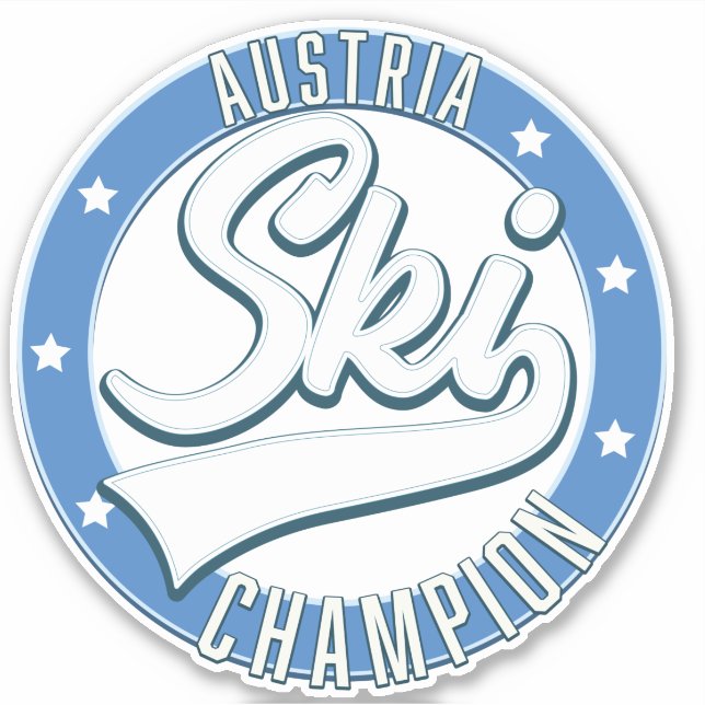 Österreich Ski Champion Logo Aufkleber (Vorderseite)