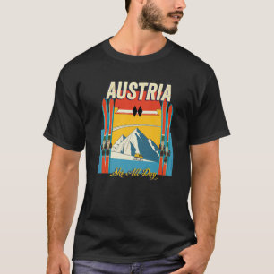 Österreich Ski den ganzen Tag - Retro Vintager öst T-Shirt