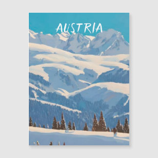 Österreich Ski Magnetkarte