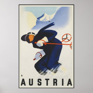 Österreich Ski Poster