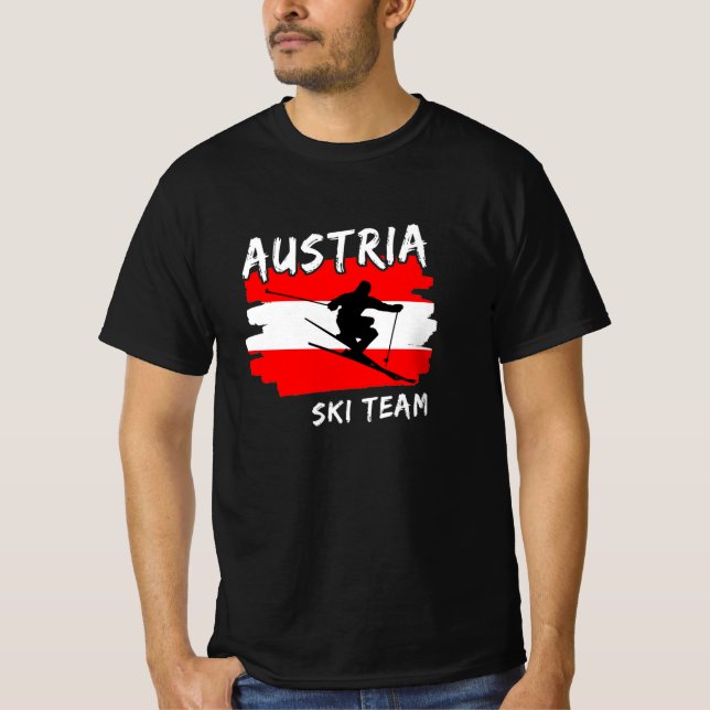 Österreich Ski T - Shirt (Vorderseite)