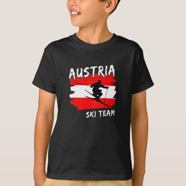 Österreich Ski T - Shirt (Vorderseite)