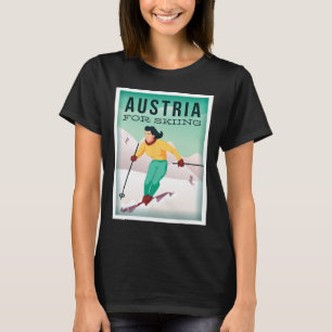 Österreich Skifahren Pistensau und Skihaserl fahre T-Shirt