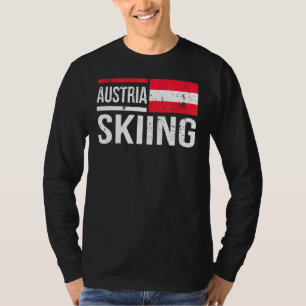 Österreich Skifahren Ski Flag Race Snow Mountain W T-Shirt
