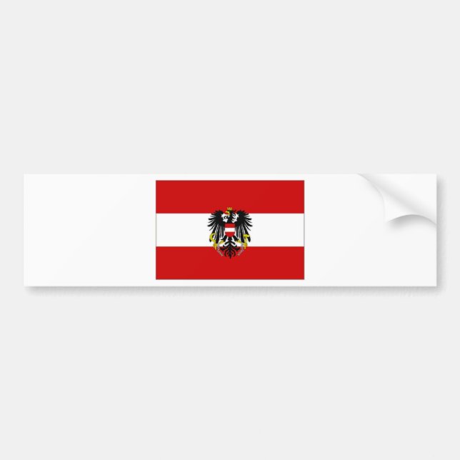Österreich-Staats-Flagge Autoaufkleber (Vorne)