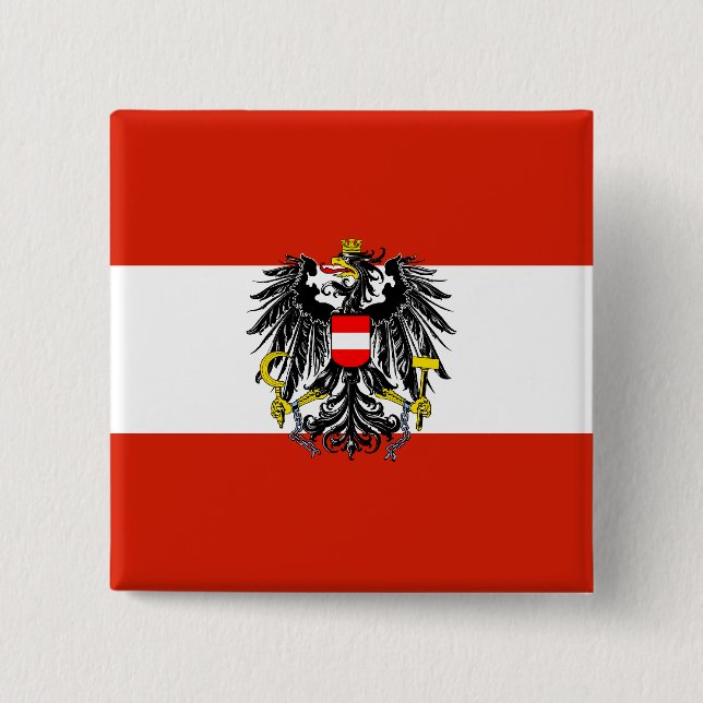 Österreich-Staats-Flaggen-Knopf Button (Vorderseite)
