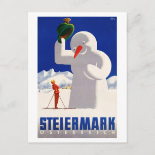 Österreich Steiermark Vintage Reiseposter Restauri Postkarte