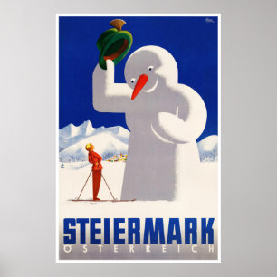 Österreich Steiermark Vintage Travel Poster neu ge