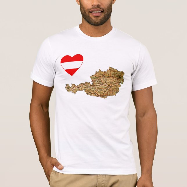 Österreich - T - Shirt für Flaggen (Vorderseite)