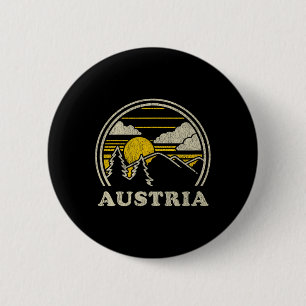 Österreich T-Shirt Vintage Wandern Berge Tee Button