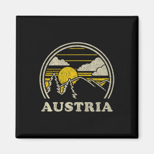 Österreich T-Shirt Vintage Wandern Berge Tee  Magnet