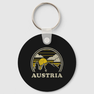 Österreich T-Shirt Vintage Wandern Berge Tee Schlüsselanhänger