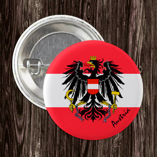 Österreich-Taste, patriotische österreichische Fla Button